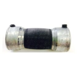 Rubber-sleeved metal pump connector with set screws