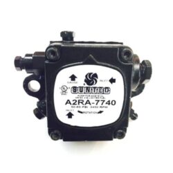 Front view black fuel pump with label